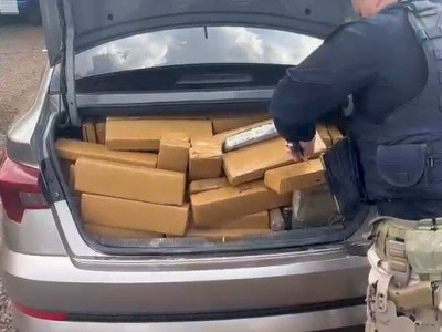 PRF apreende 812 Kg de maconha em Campo Grande (MS)