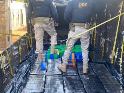 PRF apreende 2,1 toneladas de maconha em Eldorado (MS)