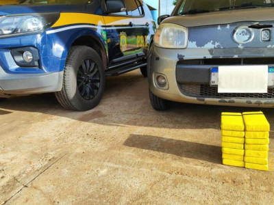 Casal que viajava com três crianças é detido com cocaína