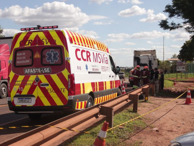 Idosa morre em capotamento na BR-163, em Campo Grande