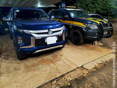 PRF recupera veículo em Água Clara (MS)