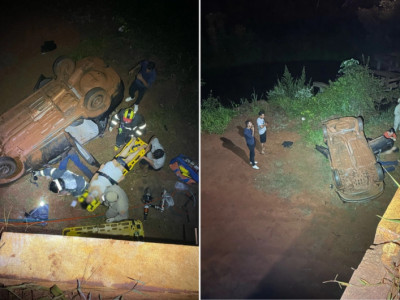 Acidente em zona rural deixa três pessoas feridas