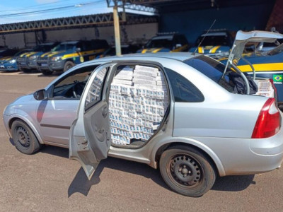Carro com 15 mil maços de cigarros é apreendido em MS