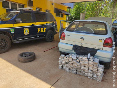 PRF apreende 96 Kg de maconha em Três Lagoas (MS)