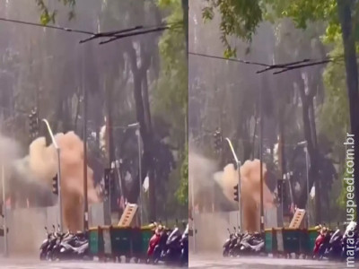 Rede elétrica subterrânea explode no centro de SP