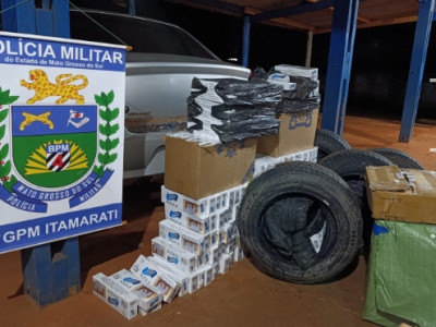 PM apreende mercadoria de contrabando em Nova Itamarati