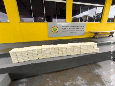 PRF apreende 161 Kg de cocaína em Guia Lopes da Laguna (MS)