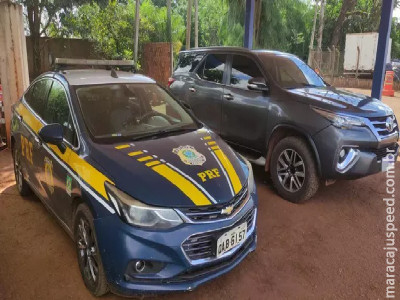 PRF apreende SW4 sem banco e com placas falsas em Rio Brilhante