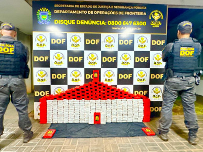 DOF apreende cocaína em Dourados avaliada em R$ 18 milhões