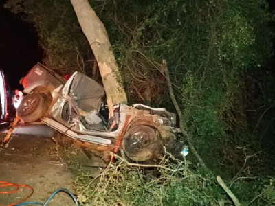 Pai e filho morrem em grave acidente na MS-276 em Dourados