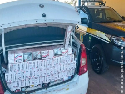 PRF apreende 6 mil maços de cigarros na BR-267