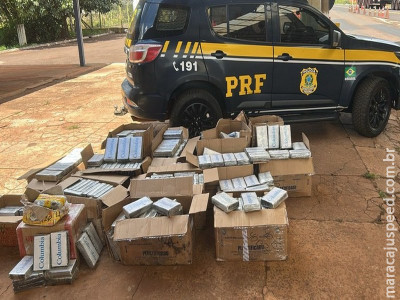 PRF apreende 629 Kg de cocaína em Terenos (MS)
