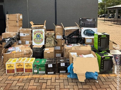 PF apreende mercadorias contrabandeadas em Novo Mundo/MS