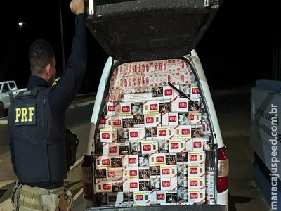 PRF apreende 13 mil maços de cigarros em Três Lagoas (MS)