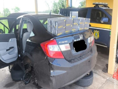 PRF apreende veículos com mercadorias estrangeiras na BR-267