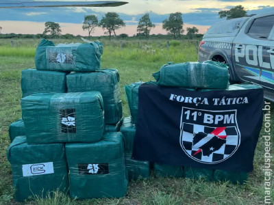 11º BPM localiza aeronave com 477 kg de pasta base de cocaína