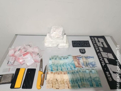 Casal é preso em flagrante com cocaína avaliada em R$ 100 mil