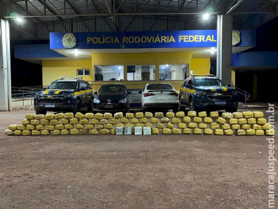  PRF apreende 107 Kg de skunk e prende dupla em Miranda (Ms)