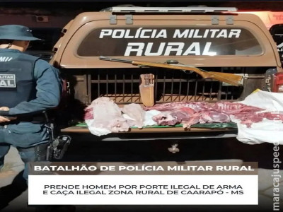 Homem é preso por caça ilegal de animais silvestres em Caarapó