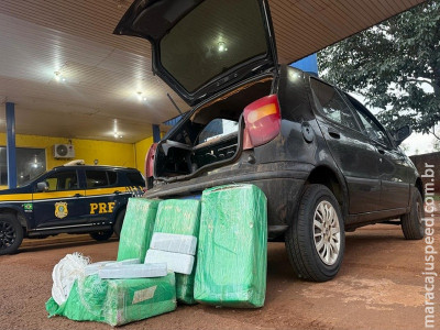 PRF apreende 103 Kg de maconha em Rio Brilhante (MS)