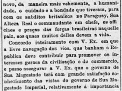 1870 – Isenção para os ingleses em Corumbá
