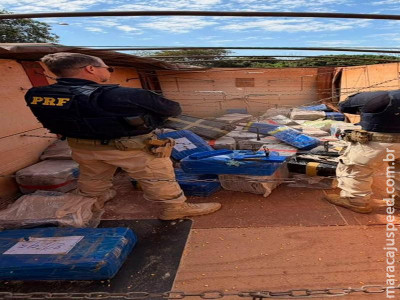 PRF apreende 3,2 toneladas de maconha em Ivinhema (MS)