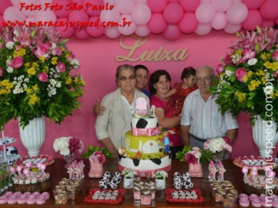 Aniversário de Luiza Corrêa - 1 ano de idade, filha de Luiz Henrique e Myami