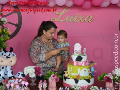 Aniversário de Luiza Corrêa - 1 ano de idade, filha de Luiz Henrique e Myami
