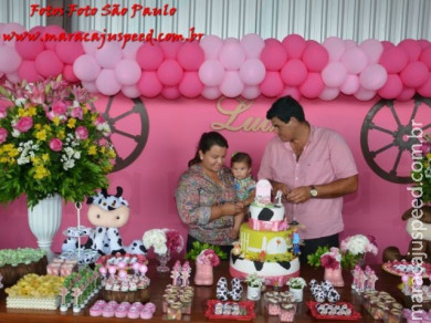 Aniversário de Luiza Corrêa - 1 ano de idade, filha de Luiz Henrique e Myami