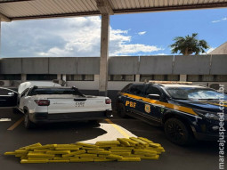 PRF apreende 102 Kg de maconha em Maracaju