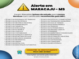 MARACAJU - MS ABERTAS AS INSCRIÇÕES PARA CURSOS TÉCNICOS