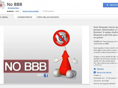 Aplicativo bloqueia todas publicações do Facebook sobre BBB