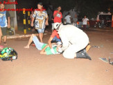 Maracaju: Acidente entre Kawasaki e carro deixa jovem ferido