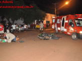 Maracaju: Acidente entre Kawasaki e carro deixa jovem ferido