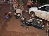 Maracaju: Acidente entre carro e motocicleta na Avenida Senador Filinto Muller