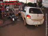 Maracaju: Acidente entre carro e motocicleta na Avenida Senador Filinto Muller