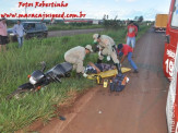 Maracaju: Pneu de moto fura e ocupantes ficam feridos ao cair