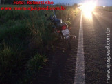 Maracaju: Pneu estoura e causa queda de motocicleta na BR-267