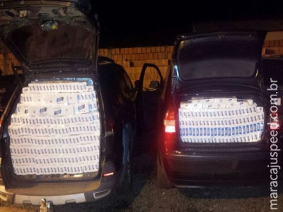 Maracaju: PRE BOP Vista Alegre apreende 70 caixas de cigarros em dois veículos