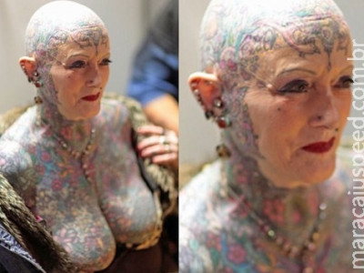 Idosa mais tatuada do mundo morre aos 77 anos