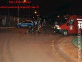 Maracaju: PM persegue assaltantes e acaba colidindo com motocicleta em rotatória