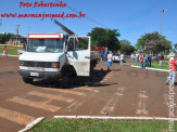 Maracaju: Colisão entre caminhão e veículo no Centro de Maracaju