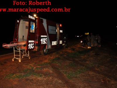 Maracaju: Cangibrina deixa caboco mal e o joga para fora da pista na BR-267