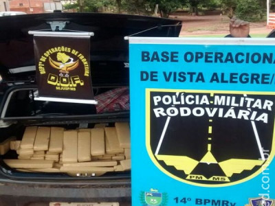 Maracaju: PRE BOP, DOF e PM Vista Alegre apreendem 270 kg de maconha em veículo