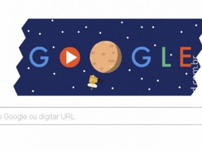 Google cria doodle especial em homenagem à chegada de sonda a Plutão Google cria doodle especial em homenagem à chegada de sonda a Plutão