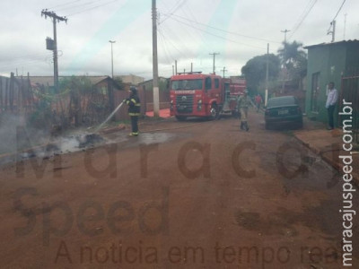Maracaju: Bombeiros atendem ocorrência, onde mulher foi vítima de agressão por queimadura