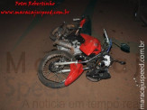 Maracaju: Motociclista tem joelho esfacelado após colidir com veículo estacionado