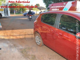 Maracaju: Colisão entre veículo e motociclista, resulta em danos materiais e condutores com ânimos exaltados