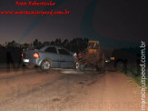 Maracaju: Trator abandonado em meio a pista da MS-162 ocasiona acidente de colisão