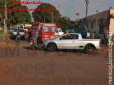 Maracaju: Colisão entre veículo e motociclista no Jardim Guanabara, deixa condutora ferida